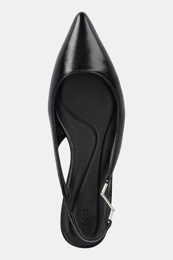 BOSS bőr balerina cipő Gracey fekete 50548586.001