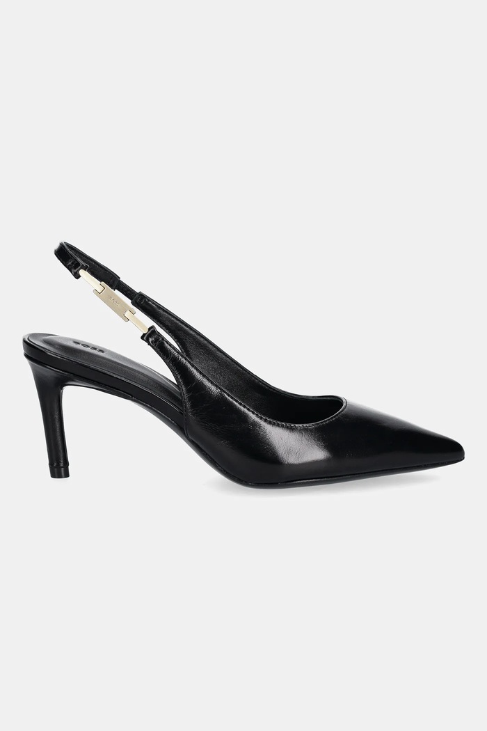 BOSS Szpilki skórzane Gracey 50548596.001 czarny AW25