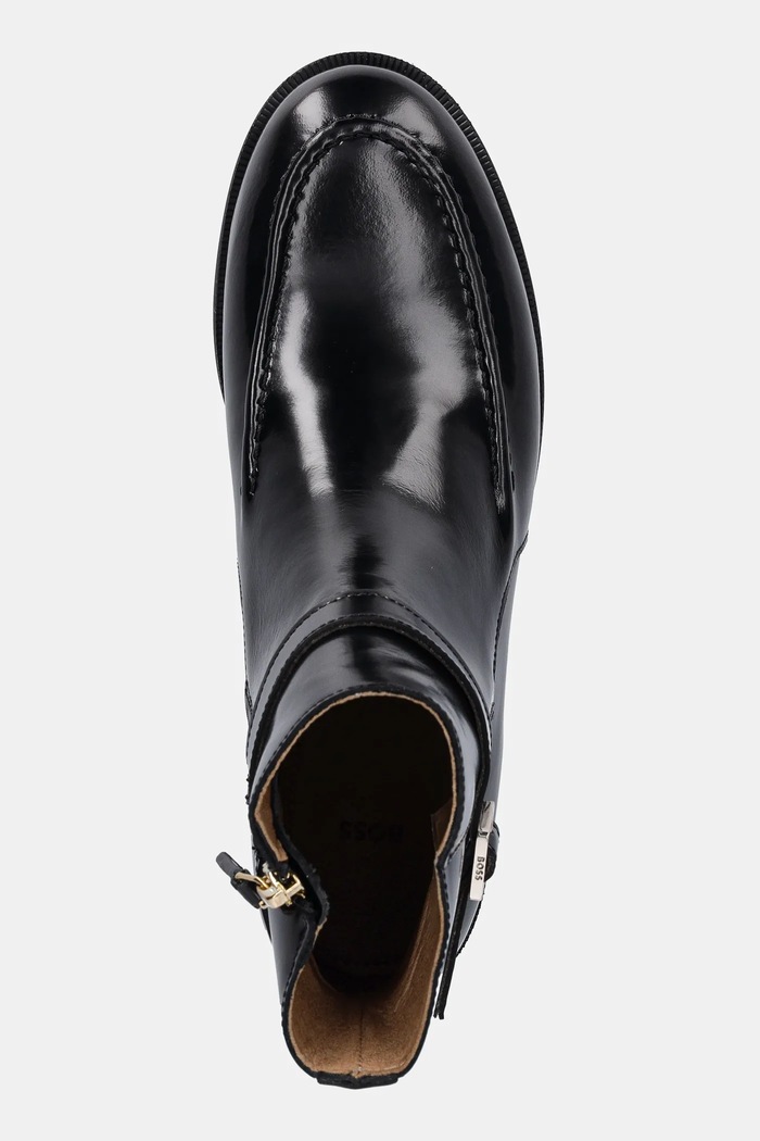 BOSS cizme de piele Lycia negru 50548582.001