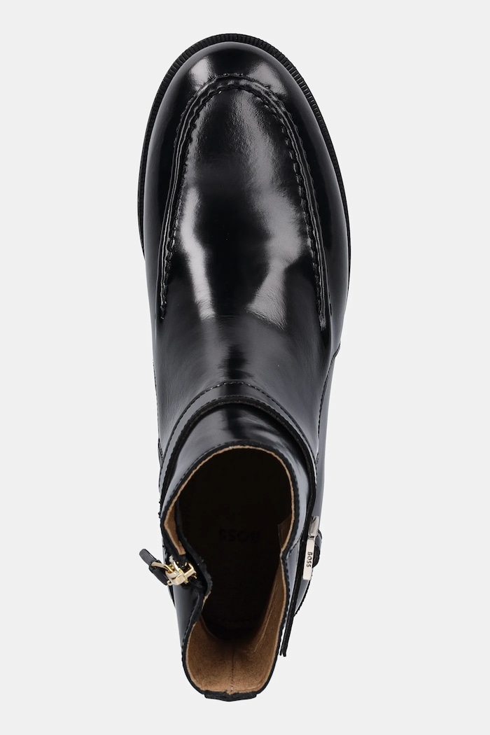 BOSS cizme de piele Lycia negru 50548582.001