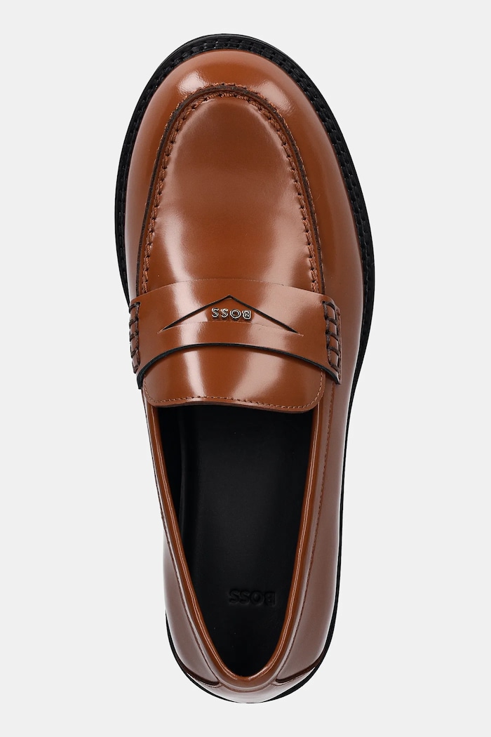 Mocasini de piele Eleri BOSS 50548761.226 maro