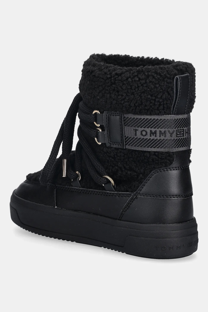 Boty Sněhule Tommy Hilfiger FAUX SHEARLING SNOWBOOT FW0FW08788 černá