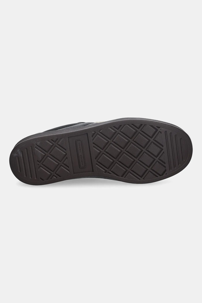 Kožené tenisky Tommy Hilfiger TH HERITAGE SNEAKER SHINY FW0FW08823 čierna