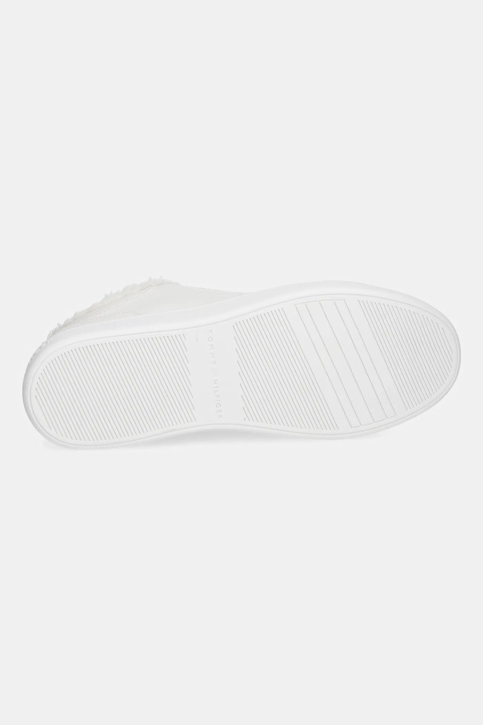 Δερμάτινα sneakers Tommy Hilfiger CASUAL CUPSOLE SNEAKER WL FW0FW08824 λευκό