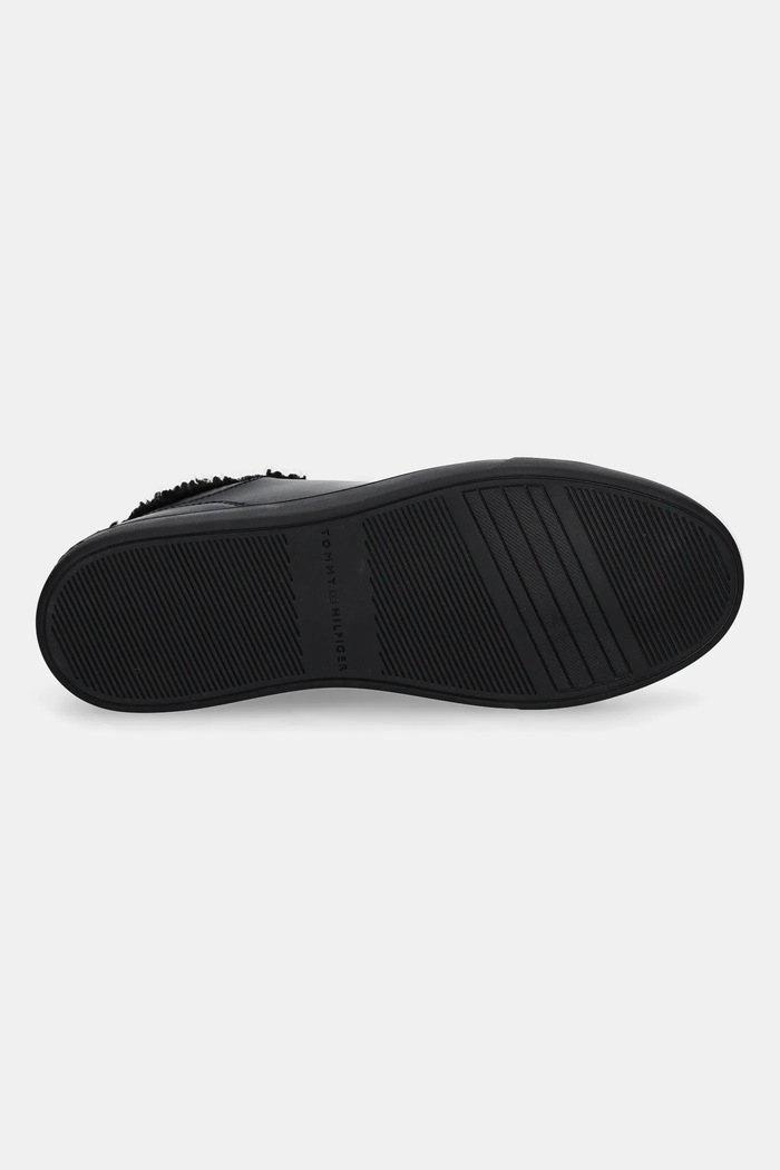 Kožené tenisky Tommy Hilfiger CASUAL CUPSOLE SNEAKER WL FW0FW08824 černá