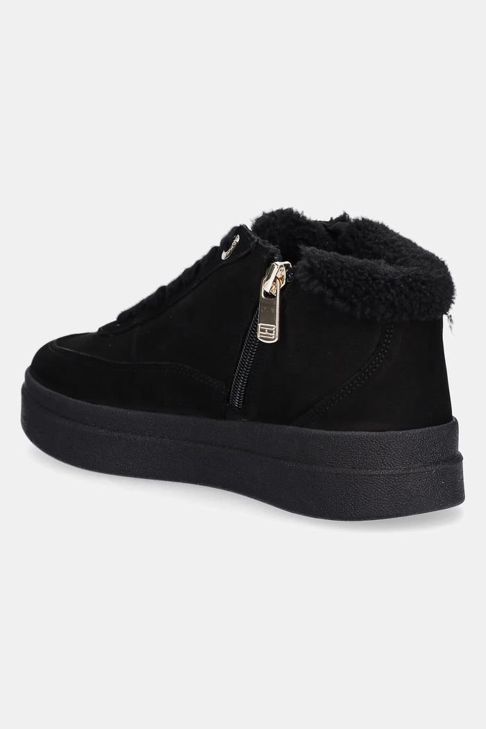 Obuwie Tommy Hilfiger sneakersy nubukowe MODERN COURT SNEAKER MC WL FW0FW09000 czarny