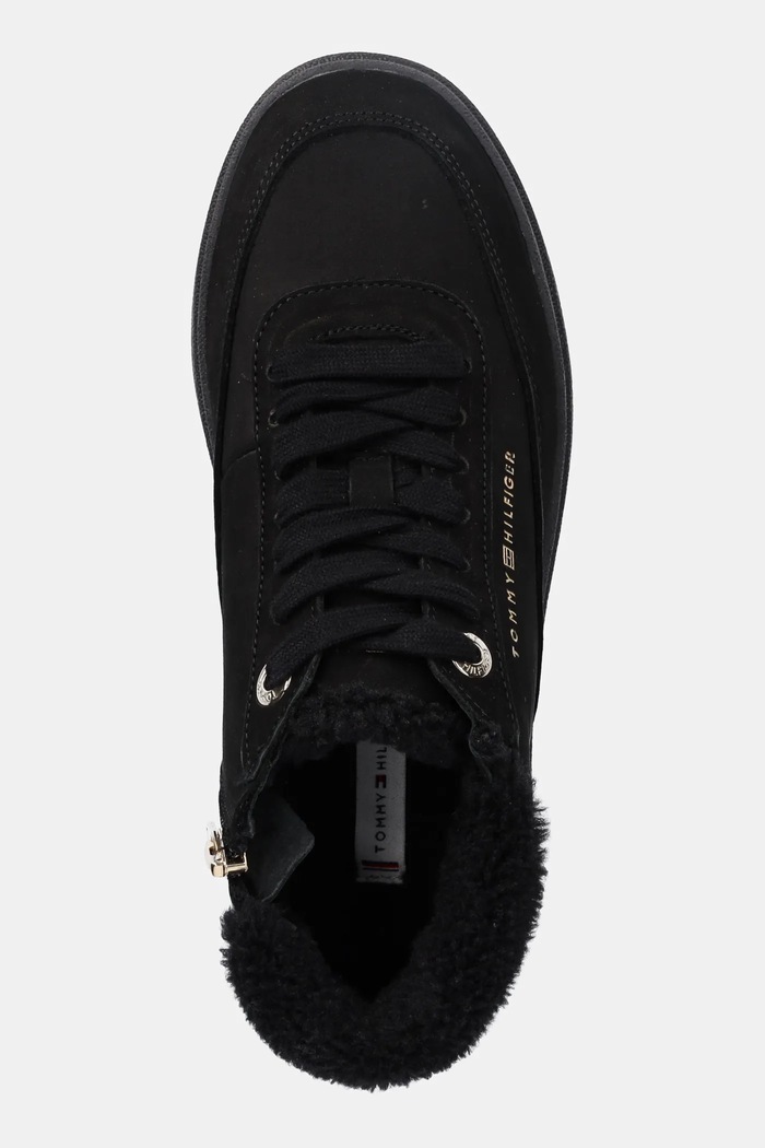 Tommy Hilfiger sneakersy nubukowe MODERN COURT SNEAKER MC WL czarny FW0FW09000