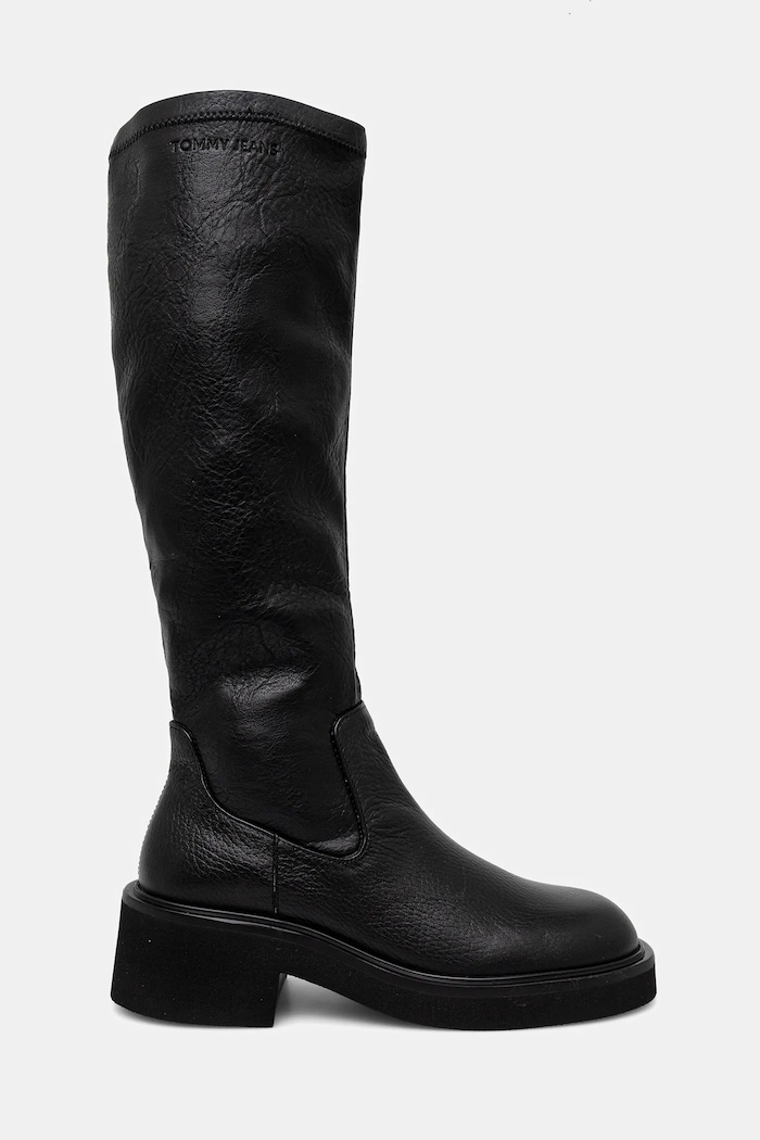 Μπότες Tommy Jeans TJW STRETCHY LONG BOOT EN0EN02851 μαύρο AW25