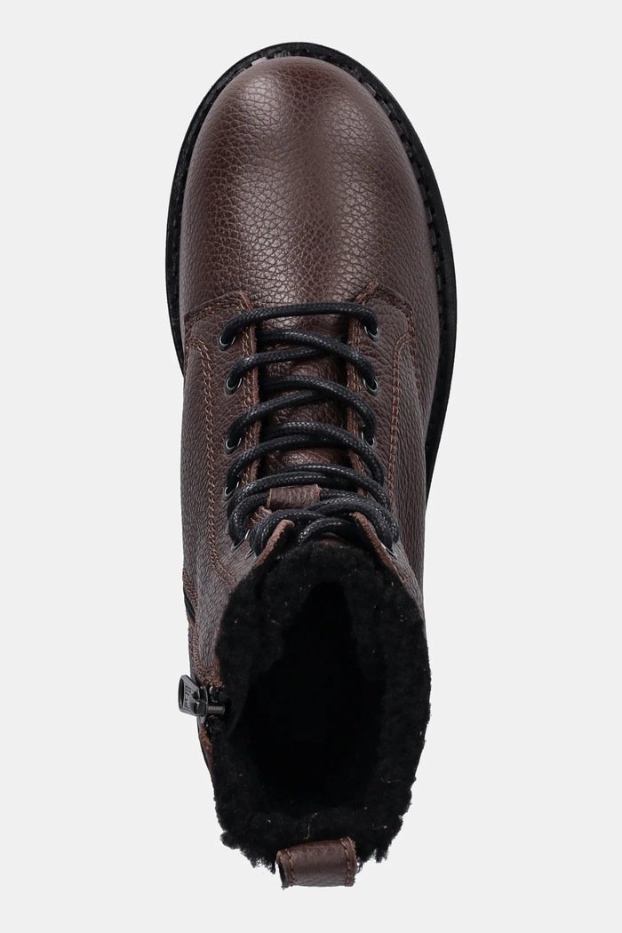 Kožené členkové topánky Tommy Jeans TJW URBAN LACEUP BOOT WL hnedá EN0EN02906