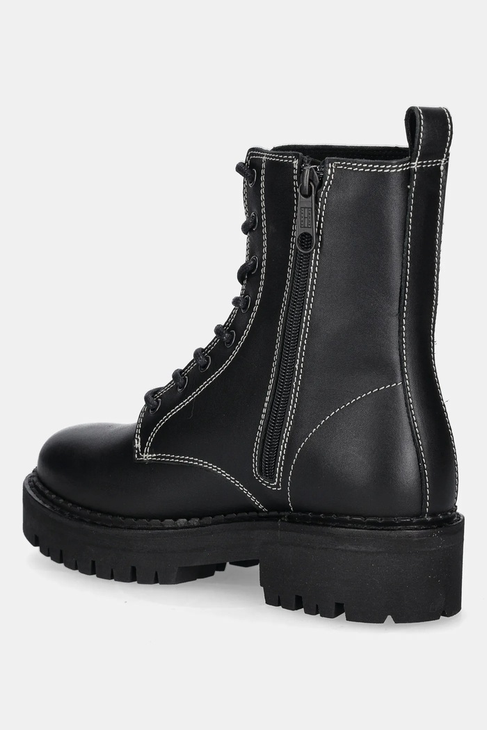 Obuv Kožené workery Tommy Jeans TJW URBAN LACE UP BOOT EN0EN02907 čierna