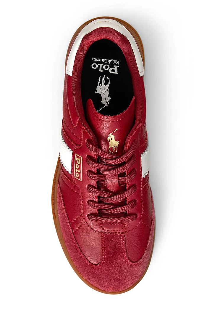 Obuwie Polo Ralph Lauren sneakersy skórzane Htr Aera 804956688005.600 czerwony