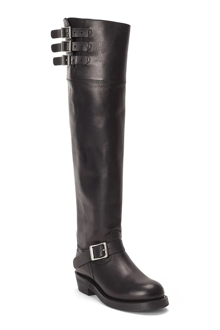 Polo Ralph Lauren ghete de piele Biker Boot 818973063001.001 negru AW25