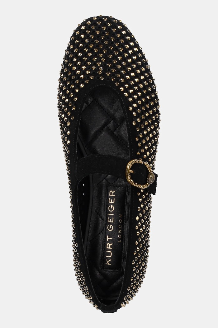 Balerinke iz semiša Kurt Geiger London Mayfair Ballet Flat Kurt Geiger London 2656309209.BLKOTHER črna
