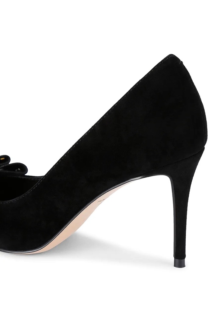 Semišové lodičky Kurt Geiger London Belgravia Stud Bow 4710905309.BLKCOMB černá
