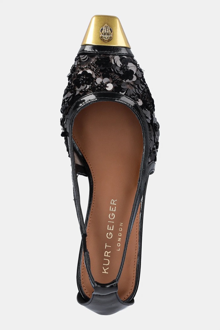 Kurt Geiger London czółenka Regent Open Court czarny 4703500609.BLACK