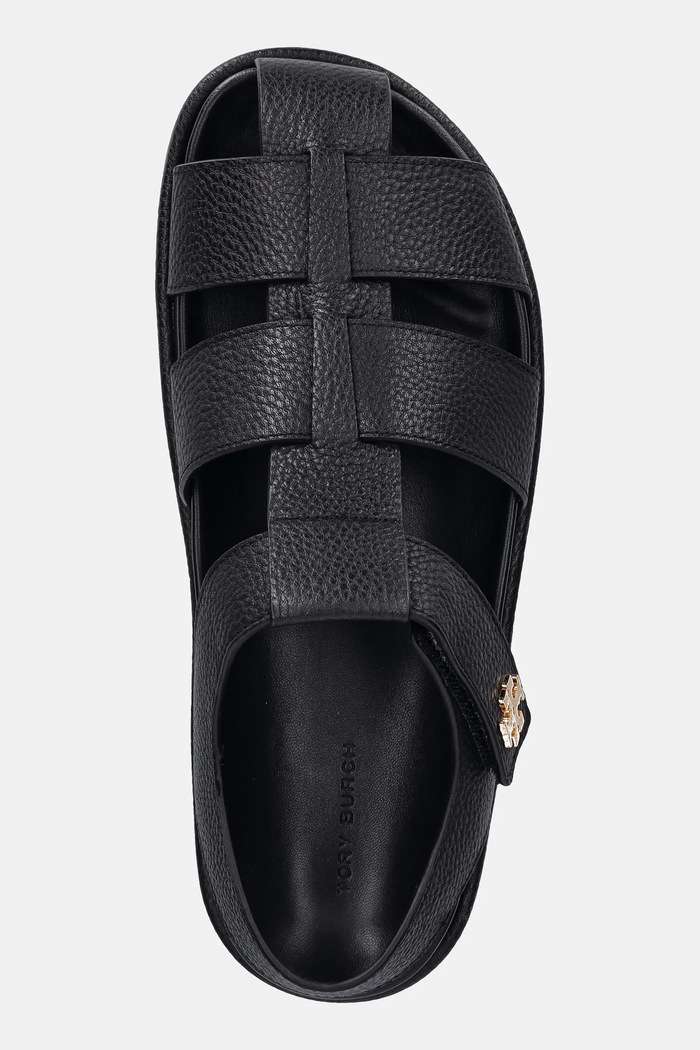 Tory Burch sandały skórzane Kira Fisherman Sport Sandal czarny 170584.006
