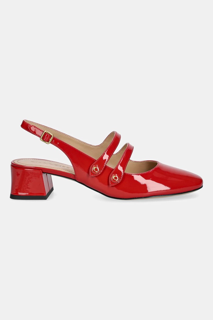Usnjeni salonarji Coach Winley Slingback Mary Jane CAS42.PJ6 rdeča AW25