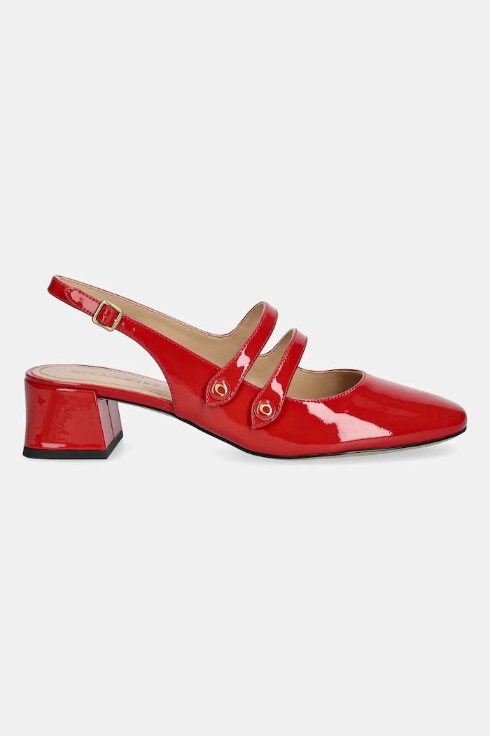 Usnjeni salonarji Coach Winley Slingback Mary Jane CAS42.PJ6 rdeča AW25