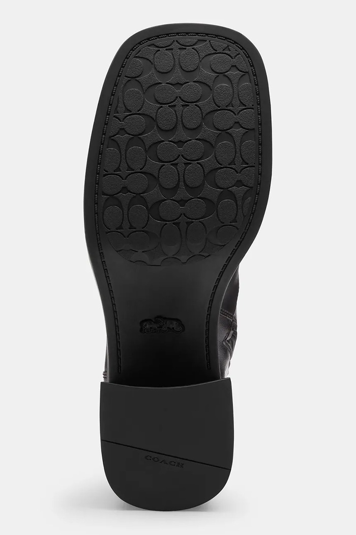 Δερμάτινες μπότες Coach Sculpted C Loved Leather Bootie CBO46.BLK μαύρο