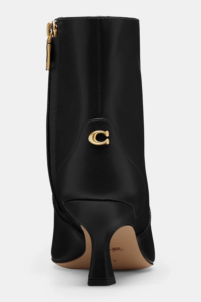 Взуття Шкіряні черевики Coach Sculpted C Kitten Heel Leather Bootie CBP25.BLK чорний