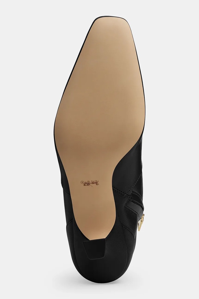 Шкіряні черевики Coach Sculpted C Kitten Heel Leather Bootie CBP25.BLK чорний