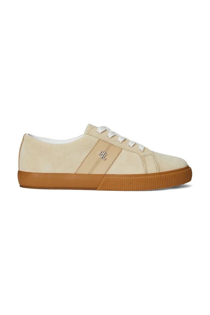 Замшеві кросівки Lauren Ralph Lauren Janson II пласка бежевий 802868344004.101
