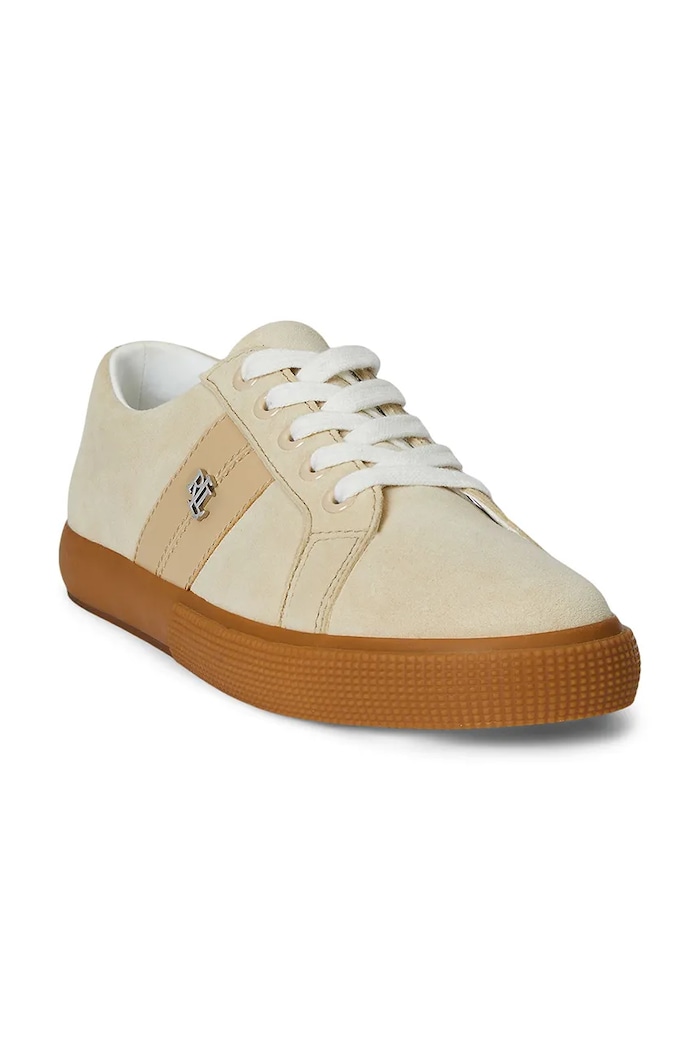 Замшеві кросівки Lauren Ralph Lauren Janson II 802868344004.101 бежевий AW25