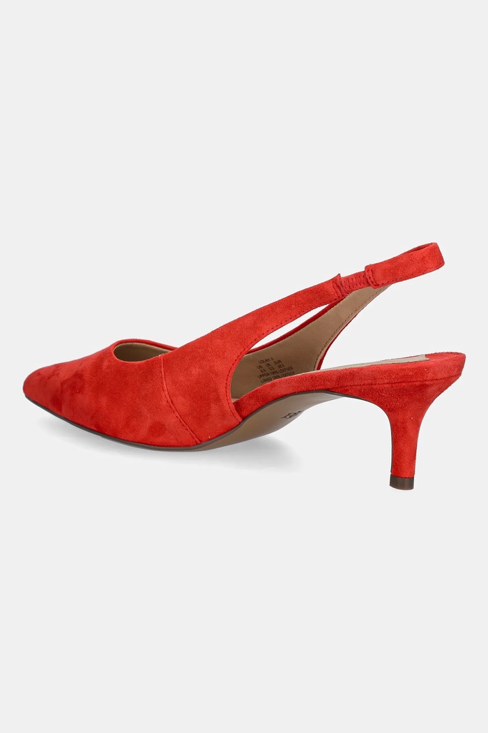 Obuwie Lauren Ralph Lauren szpilki zamszowe Lolah II 802959263005.600 czerwony