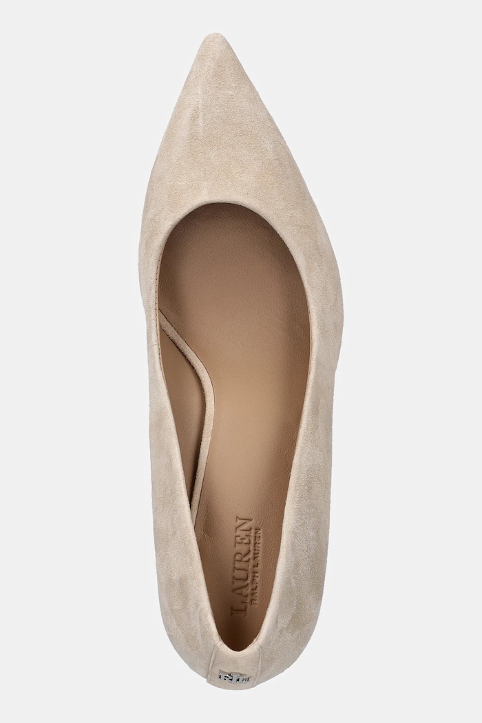 Semišové lodičky Lauren Ralph Lauren Lanette Blkh béžová 802967743003.101