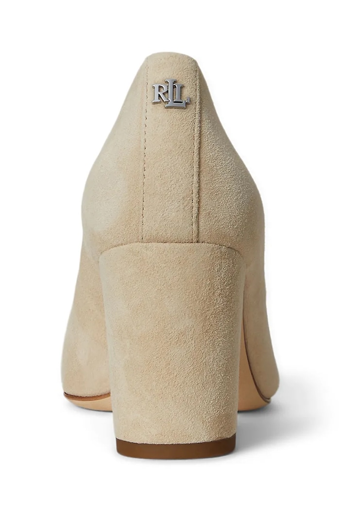 Lauren Ralph Lauren tocuri din piele întoarsă Lanette Blkh bej 802967743003.101
