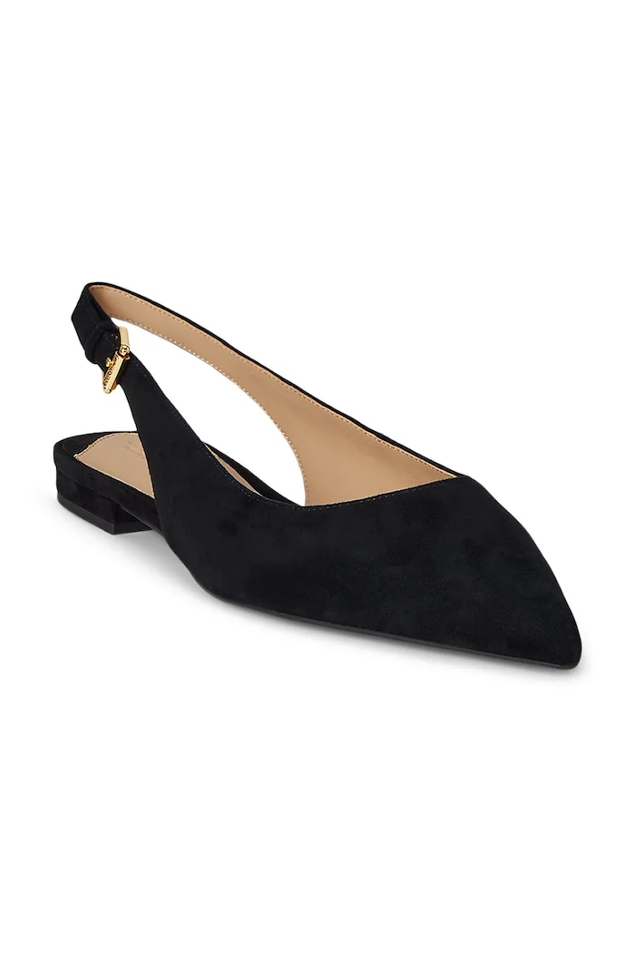 Semišové baleríny Lauren Ralph Lauren Londyn Slbck 802967746001.001 černá AW25