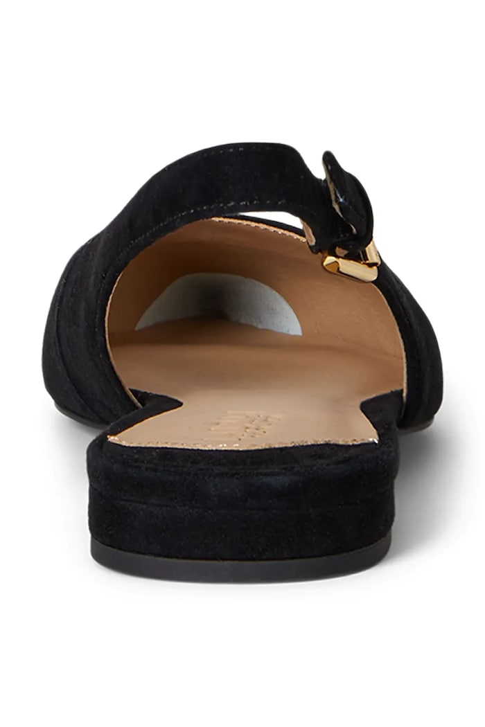 Semišové baleríny Lauren Ralph Lauren Londyn Slbck černá 802967746001.001