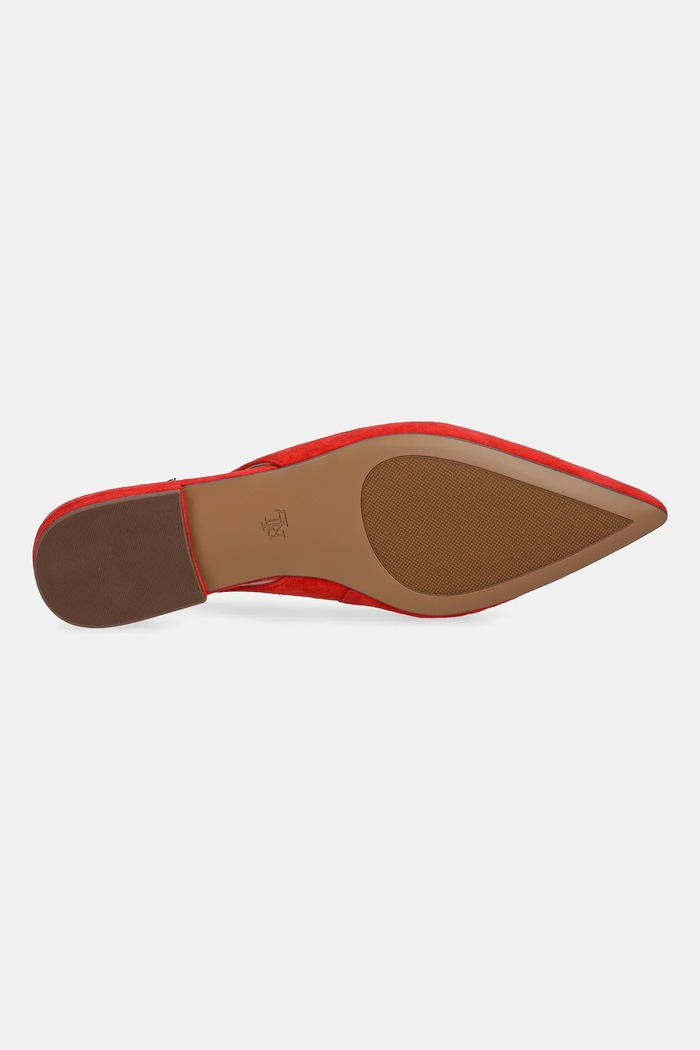 Велурени балеринки Lauren Ralph Lauren Londyn Slbck 802967746004.600 червен