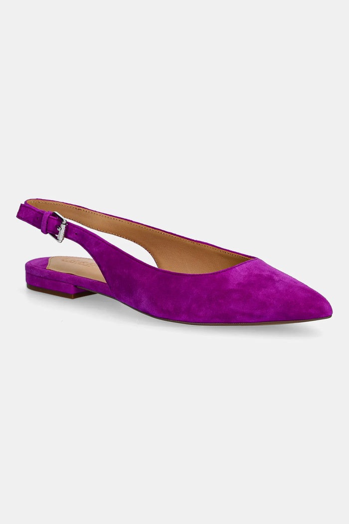 Lauren Ralph Lauren baleriny nubukowe Londyn Slbck nubuk fioletowy 802967746007.500