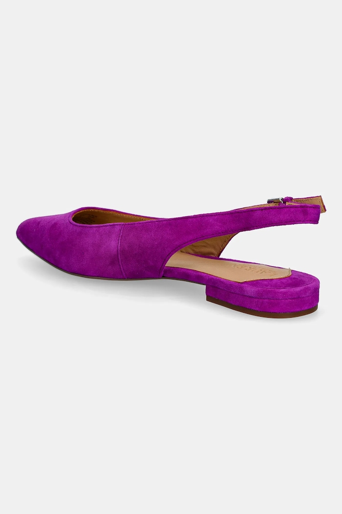 Obuwie Lauren Ralph Lauren baleriny nubukowe Londyn Slbck 802967746007.500 fioletowy