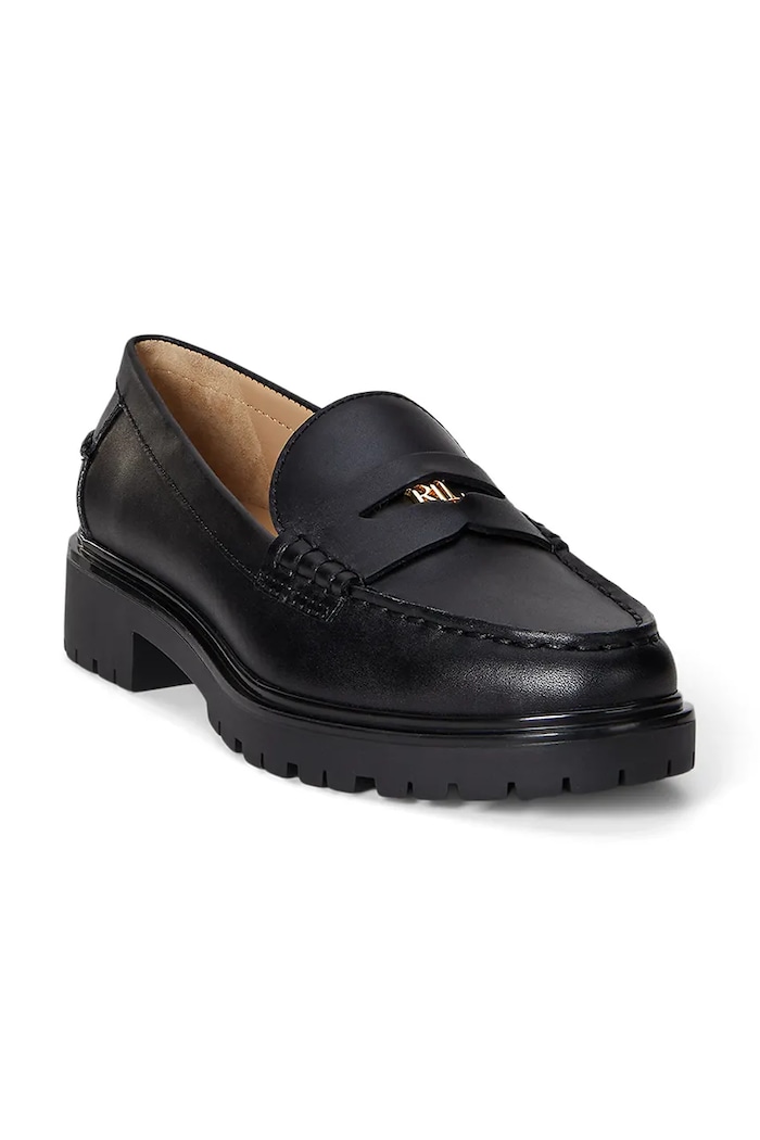 Lauren Ralph Lauren mokasyny skórzane Marli 802967752001.001 czarny AW25