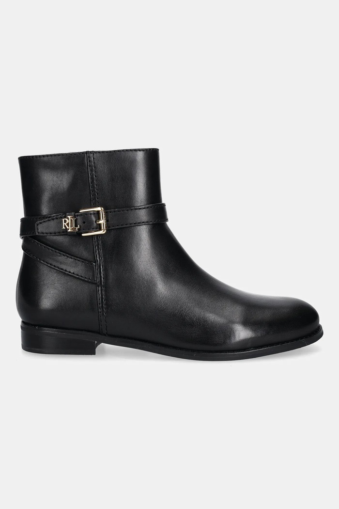 Lauren Ralph Lauren bőr csizma Brooke Bt 2 802967768001.001 fekete AW25