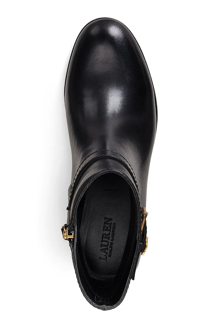 Kožené kotníkové boty Lauren Ralph Lauren Brooke Bt 2 černá 802967768001.001