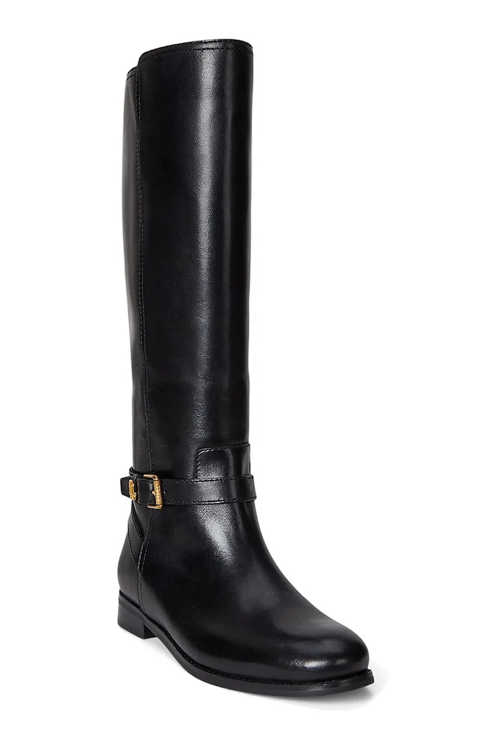 Lauren Ralph Lauren kozaki skórzane Brooke Tll 2 802967769001.001 czarny AW25