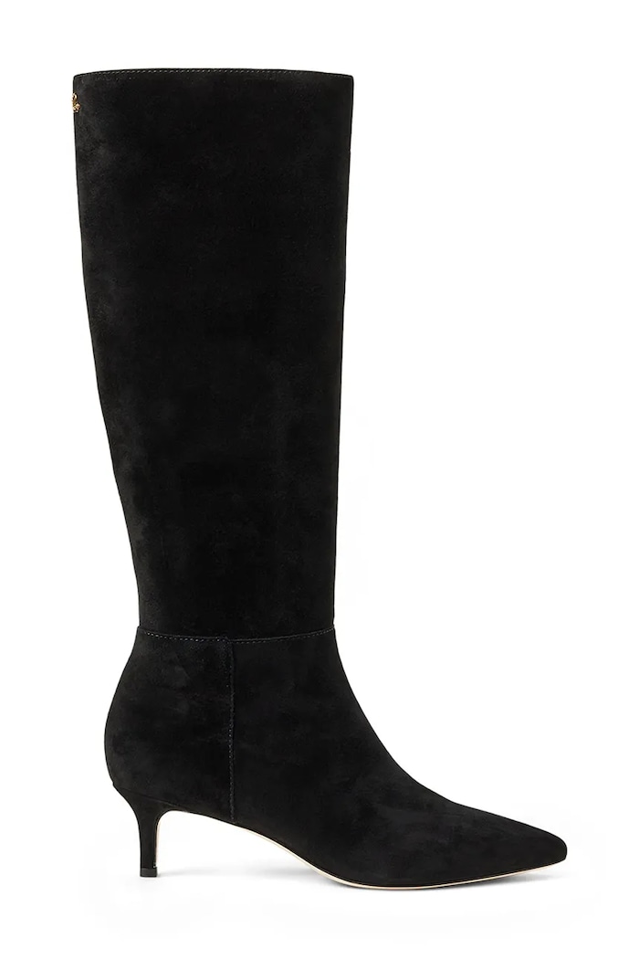 Semišové čižmy Lauren Ralph Lauren Mckay Tl Hl ihličkový čierna 802967811002.001