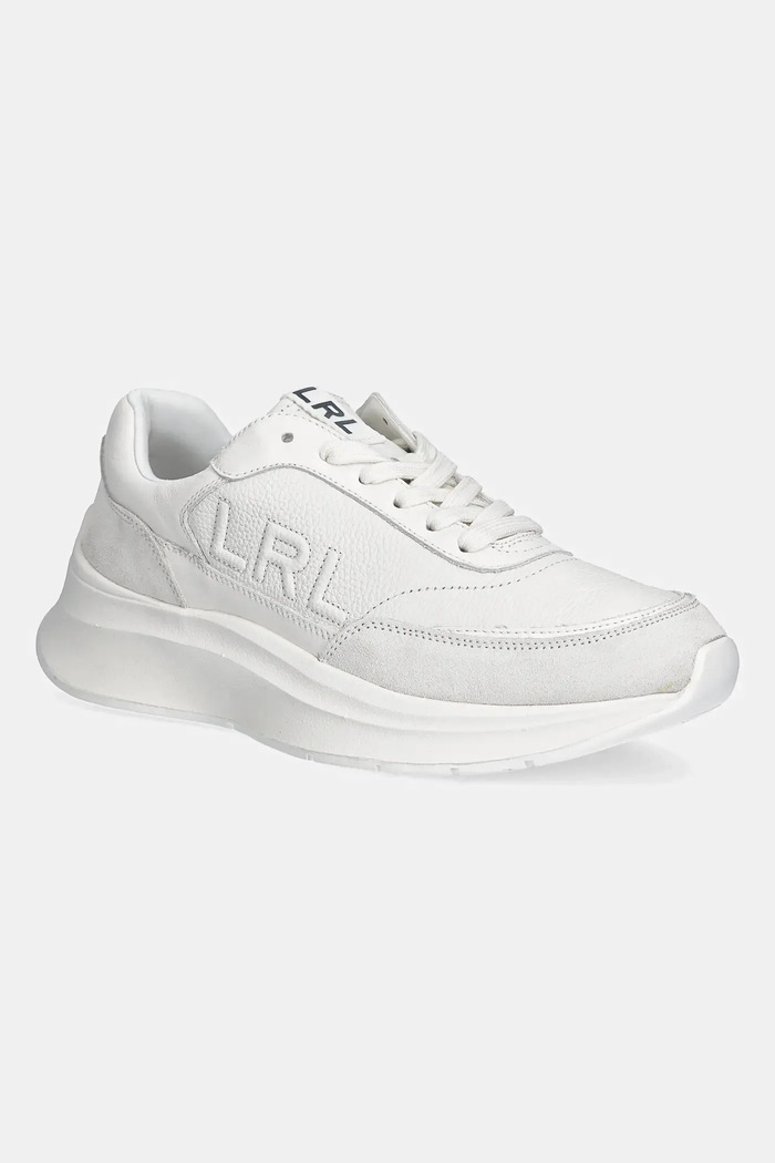 Lauren Ralph Lauren sneakersy skórzane Franky skóra zamszowa biały 802969384001.100