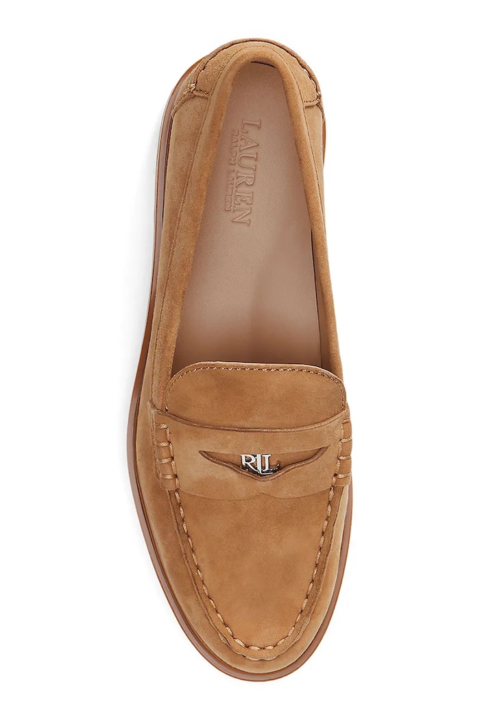 Încălțăminte Lauren Ralph Lauren mocasini din piele întoarsă Marli 802974357001.260 bej