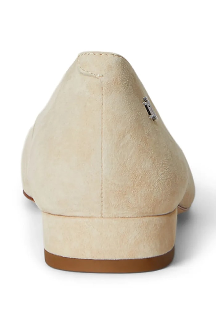 Lauren Ralph Lauren balerini din piele întoarsă Emellie Bllt bej 802974358001.101