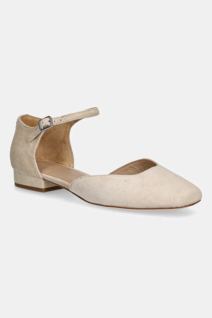 Lauren Ralph Lauren velúr balerina Emellie Mj bézs 802974359001.101