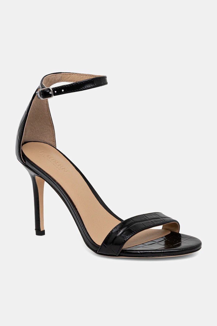 Lauren Ralph Lauren sandale de piele Allie subțire negru 802974367006.001