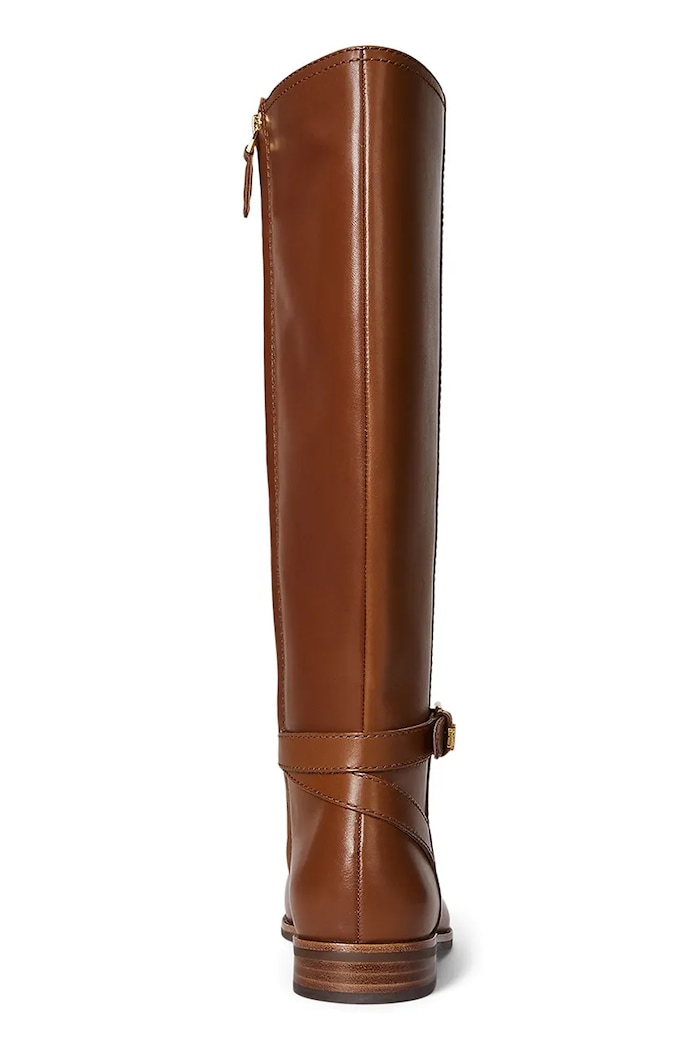 Obuwie Lauren Ralph Lauren kozaki skórzane Brooke Tll 2 802974383001.200 brązowy