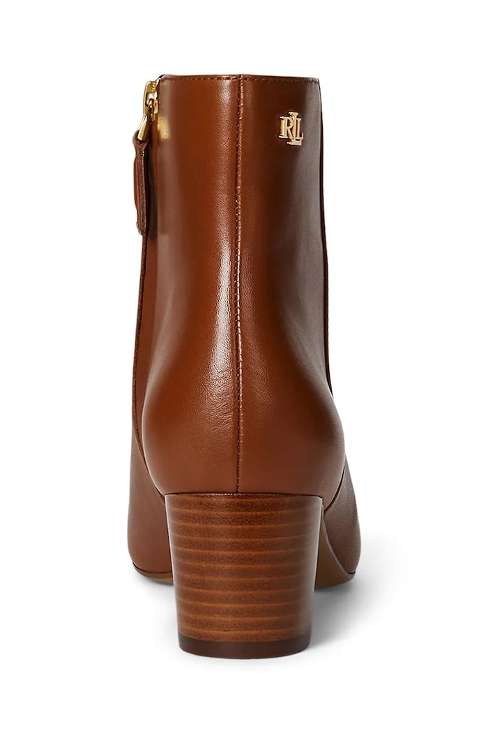Cipők Lauren Ralph Lauren bőr csizma Demi 802974503001.200 barna