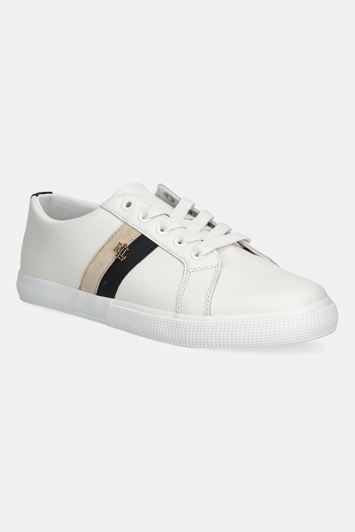 Кожени маратонки Lauren Ralph Lauren Janson II равна бял 802979187001.100