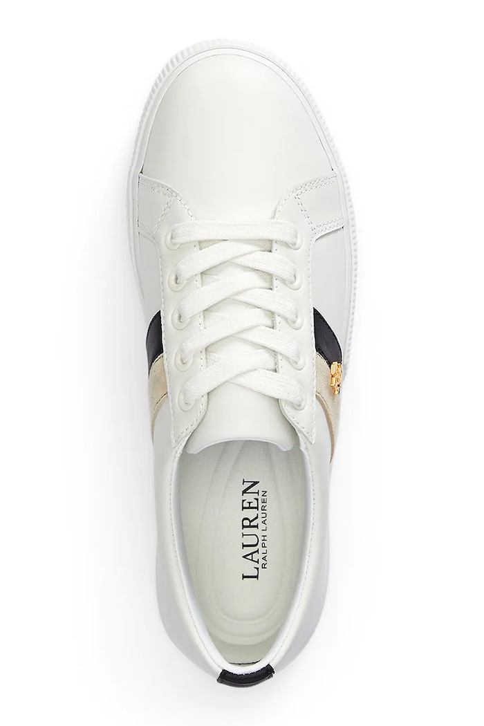 Obuwie Lauren Ralph Lauren sneakersy skórzane Janson II 802979187001.100 biały