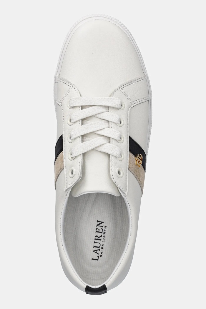 Кожени маратонки Lauren Ralph Lauren Janson II бял 802979187001.100